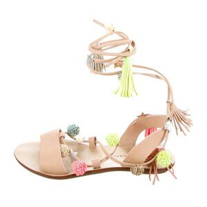 Loeffler Randall Girls Solid Flat Sandals Shoes Size 5